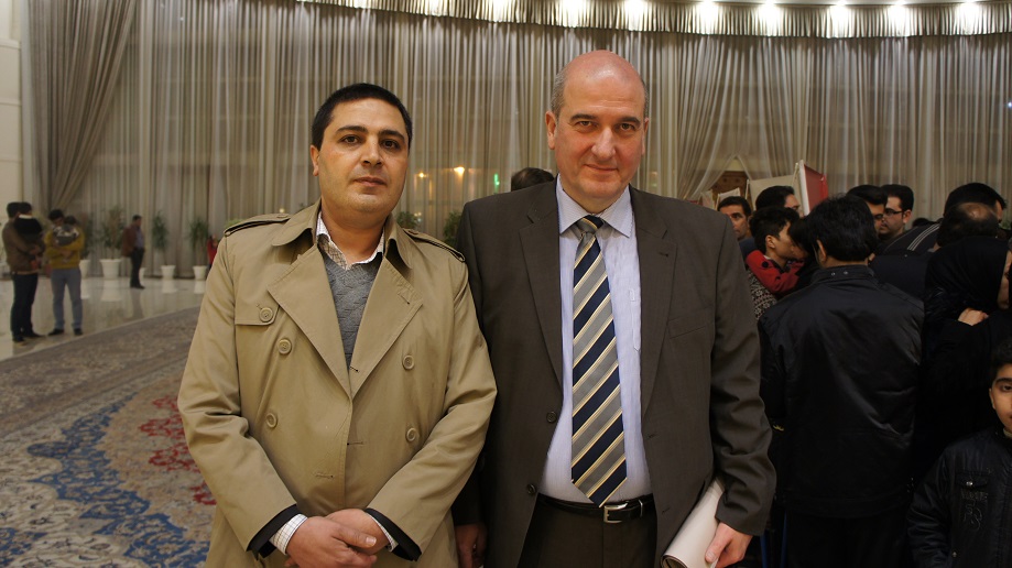 حسن فرجپور در کنار سفیر آلمان